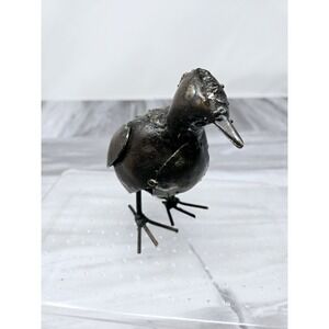 VINTAGE FOLK ART RECYCLED  METAL HAND MADE  Welded BLUE JAY STANDING BIRD 4 Inch